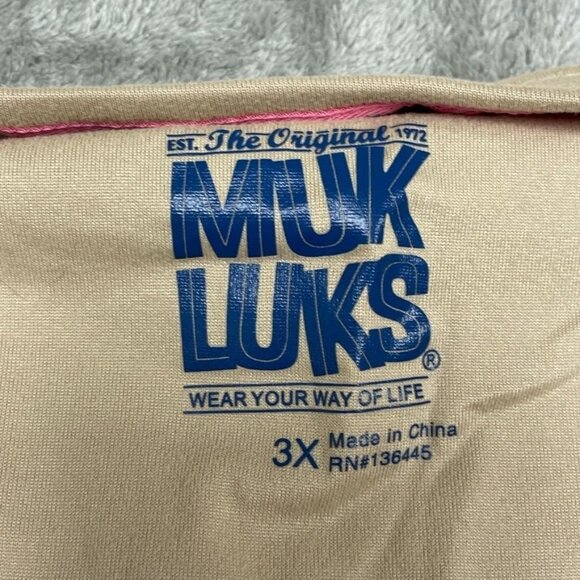 Muk Luks Womens 2-Pack Sleep Dress 3X Beige & Leopard Polyester Blend a0353 - Picture 4 of 7